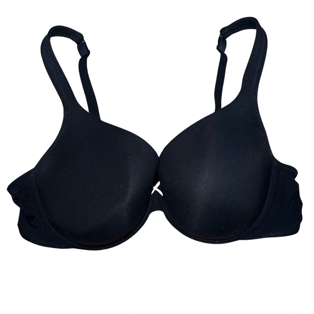 Cacique Lightly Lined Full Coverage Black Bra Size 44C